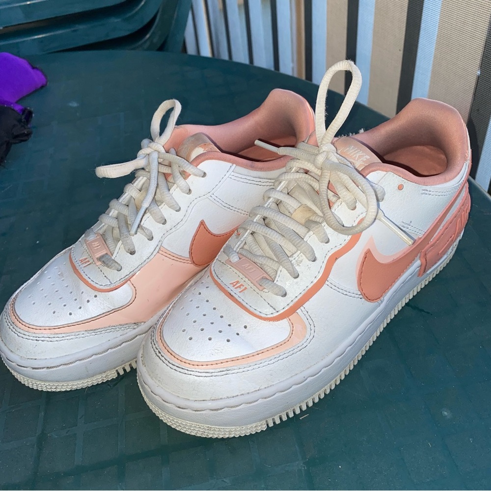 NIKE air force ones with CORAL